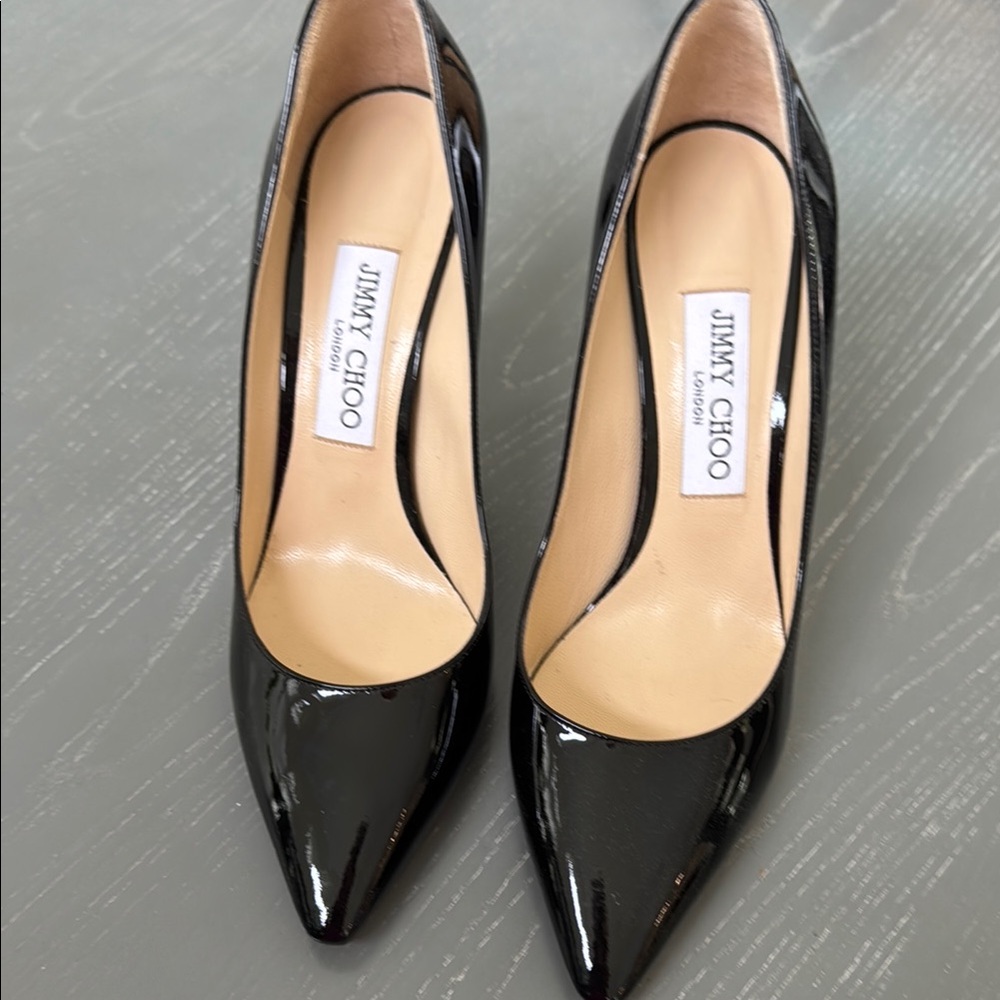 Jimmy Choo Black Patent Leather Heels